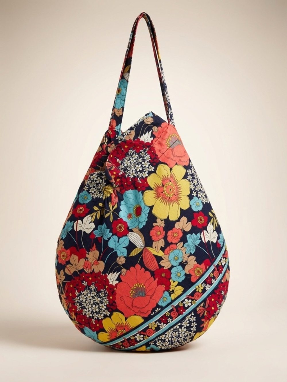 Vera Bradley HappySnails talking Floral  Bag - Navy Multi
